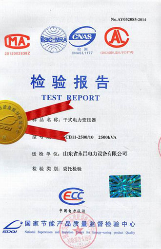 东方变压器检测合格报告